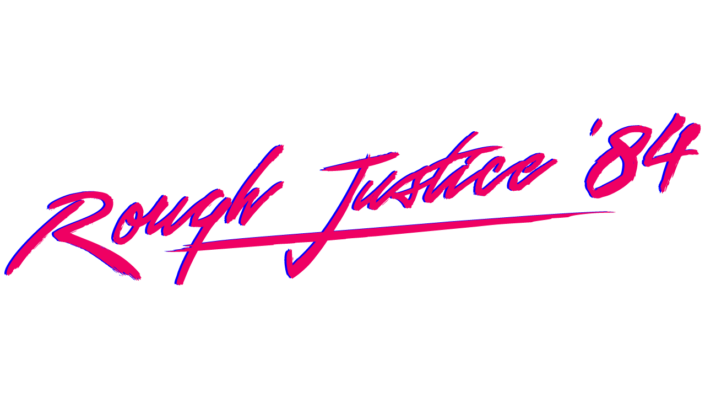 Rough Justice: ’84 logo pink on transparent